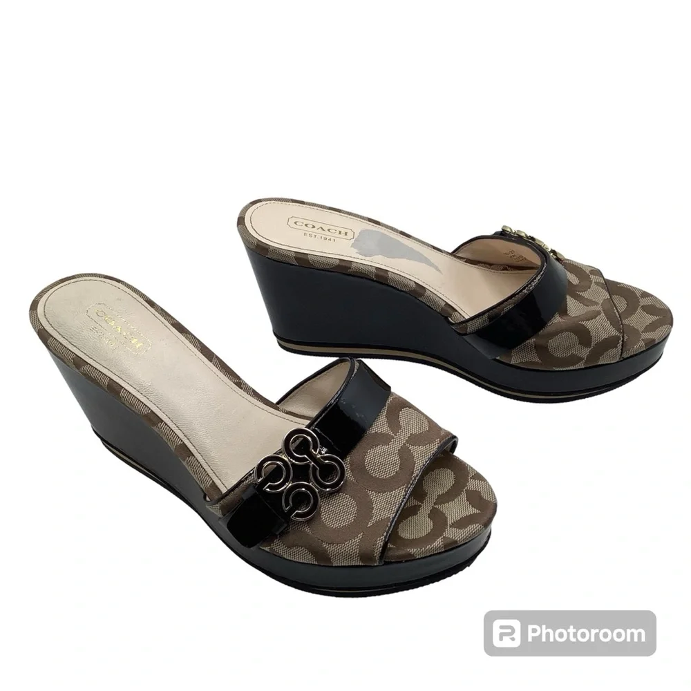 {COACH}GERI Wedge Sandals - Picture 2 of 8